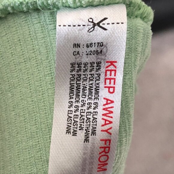 URBAN OUTFITTERS Out From Under Women's Crop Top Green Long Sleeve Size SP - Picture 5 of 5